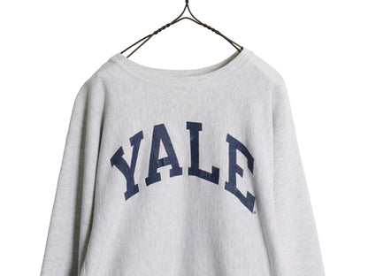 90s ★ チャンピオン リバースウィーブ YALE プリント スウェット メンズ XXL / オールド カレッジ トレーナー 霜降り 灰 大きいサイズ 2XL