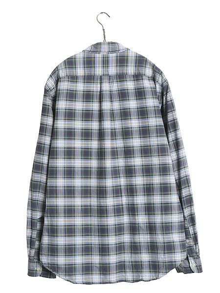 ラルフローレン チェック 長袖 ボタンダウン シャツ メンズ XL / ポロ 長袖シャツ オックスフォード コットン ワンポイント 大きいサイズ