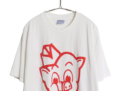 90s USA製 企業 ピグリー ウィグリー 両面 イラスト プリント Tシャツ メンズ L / オールド グラフィック キャラクター ALL SPORT 当時物