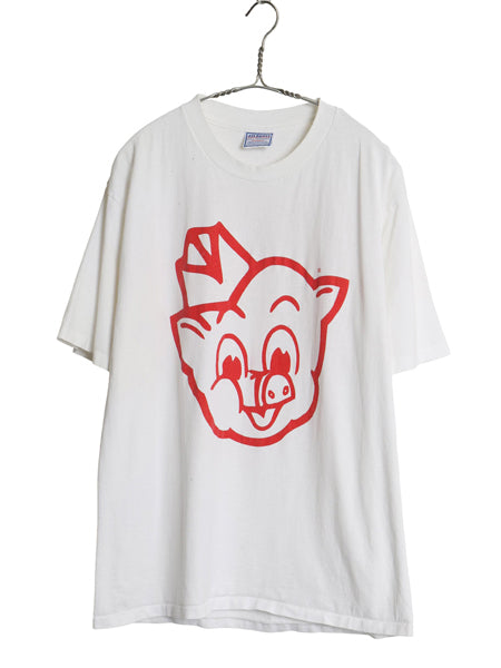 90s USA製 企業 ピグリー ウィグリー 両面 イラスト プリント Tシャツ メンズ L / オールド グラフィック キャラクター ALL SPORT 当時物