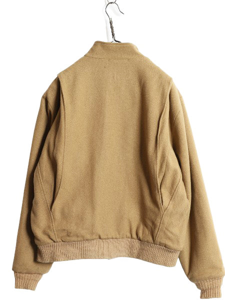 80s エルエルビーン 中綿 ウール ジャケット メンズ L 程/ ヴィンテージ メルトン ブルゾン チェック ライナー付き フルジップ ジャンパー