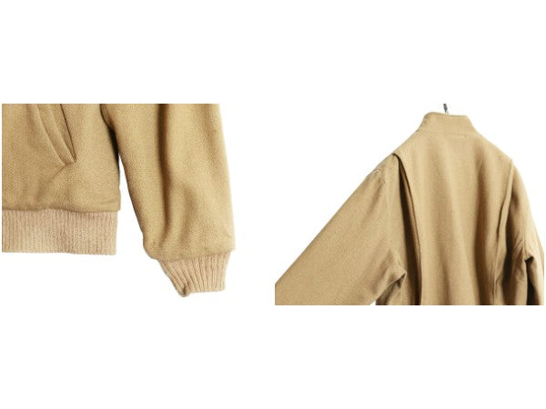 80s エルエルビーン 中綿 ウール ジャケット メンズ L 程/ ヴィンテージ メルトン ブルゾン チェック ライナー付き フルジップ ジャンパー