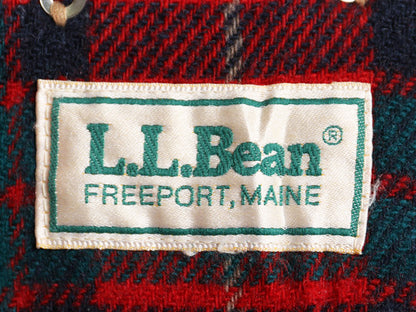 80s エルエルビーン 中綿 ウール ジャケット メンズ L 程/ ヴィンテージ メルトン ブルゾン チェック ライナー付き フルジップ ジャンパー