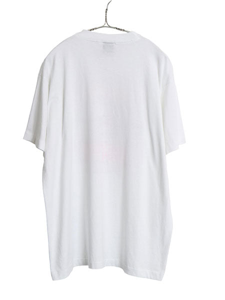 デッドストック 90s USA製 ジョーク イラスト プリント Tシャツ メンズ XL オールド アート グラフィック キャラクター 大きいサイズ 白